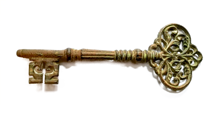 antiker goldener Schlüssel
